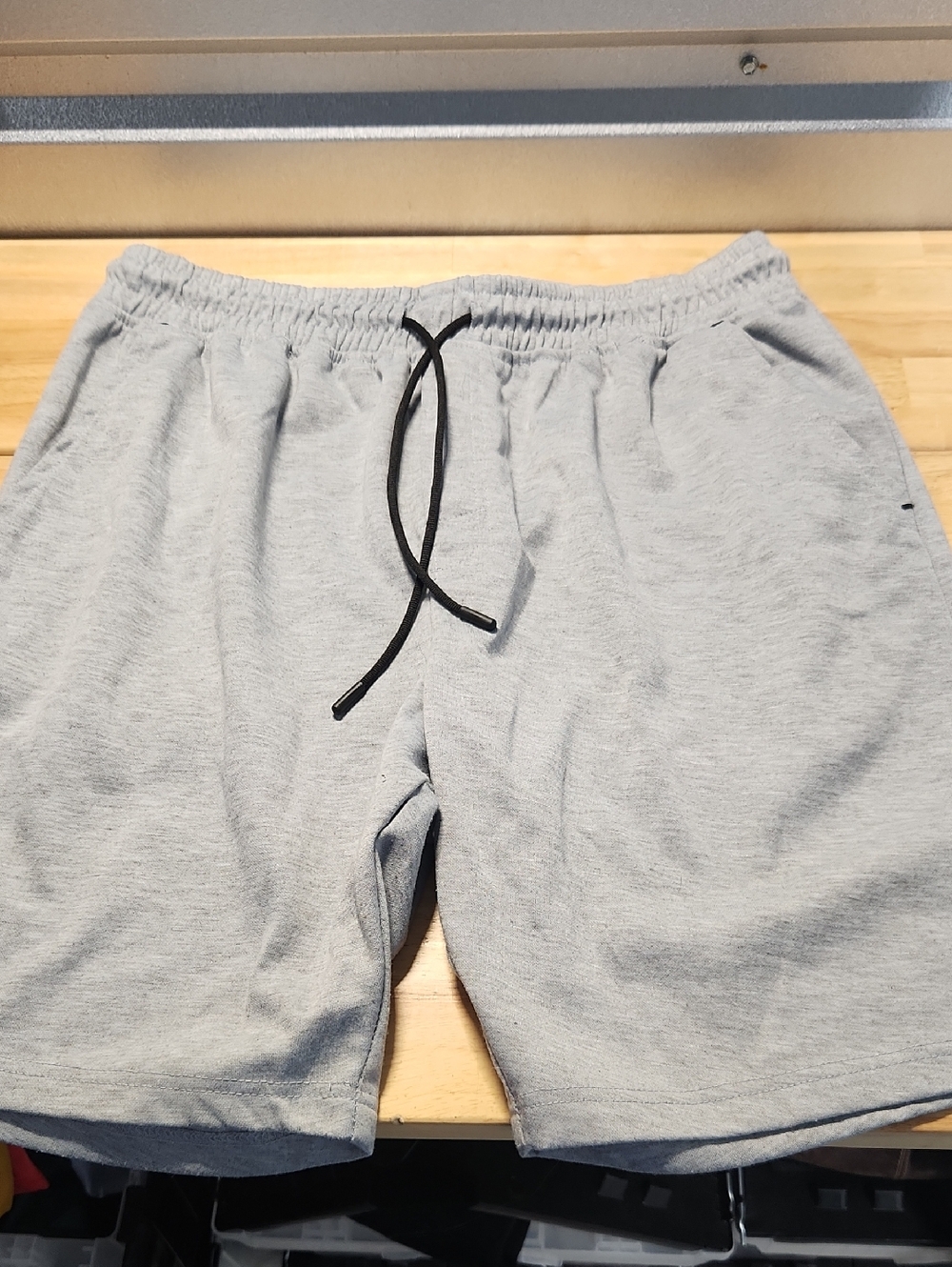 Legend Men's Light Gray Drawstring Athletic Shorts